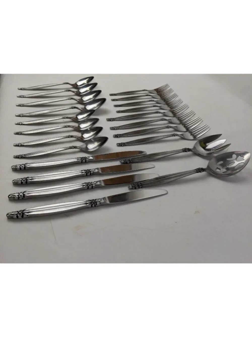 Vintage Royal Kent National Stainless Flatware Service For 4 Japan Serving